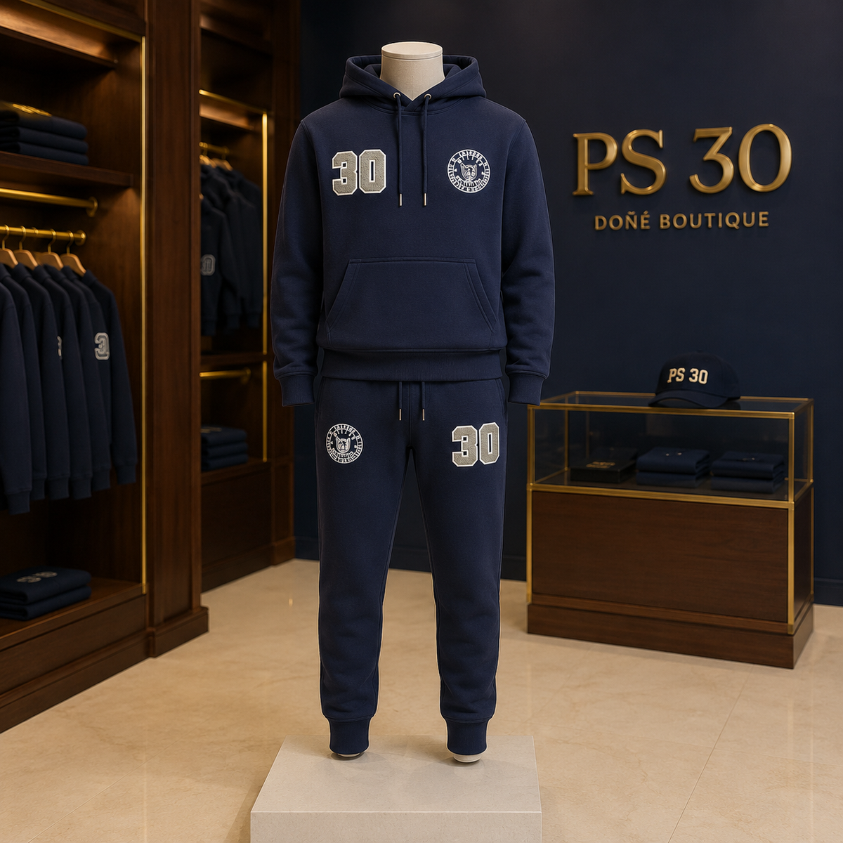 P.S. 30 Navy Sweatsuit Set
