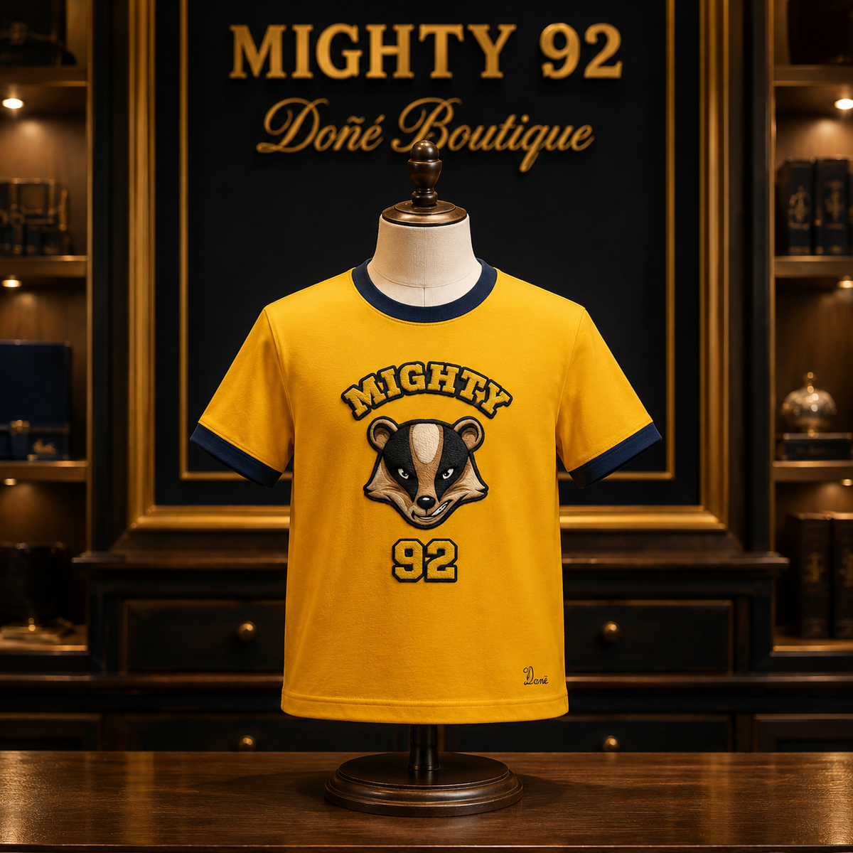 Mighty 92 Gold Ringer T-Shirt (Youth Sizing)