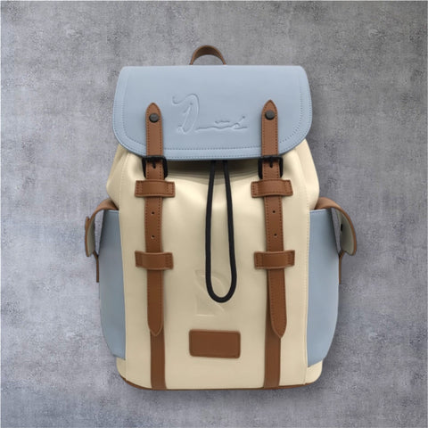 Doñé Azure Voyager Leather Backpack